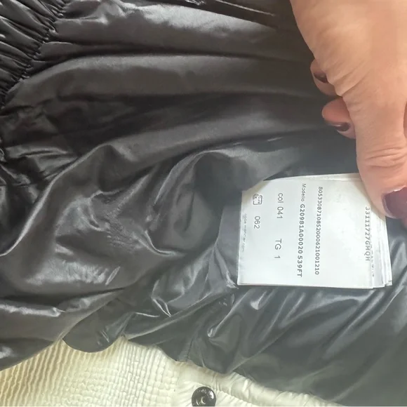 Moncler White Puffer Jacket with Fur Collar